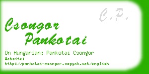 csongor pankotai business card